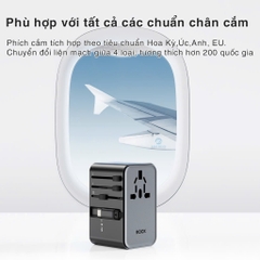 Củ sạc đa năng sạc nhanh PD 70W ROCK PD70W tích hợp cáp sạc nhanh typeC bảo hành 12 tháng