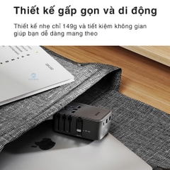 Củ sạc đa năng sạc nhanh PD 70W ROCK PD70W tích hợp cáp sạc nhanh typeC bảo hành 12 tháng