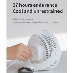 Quạt mini tích điện cầm tay để bàn treo tường Rockspace F35 pin 4000mAh chắc chắn tiện lợi có BH