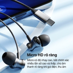 Tai nghe có dây có mic Rockspace ES09 chuẩn cắm TypeC dành cho ip15 samsung huawei xiaomi BH 1 nă