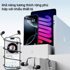 Tai nghe có dây có mic Rockspace ES09 chuẩn cắm TypeC dành cho ip15 samsung huawei xiaomi BH 1 nă