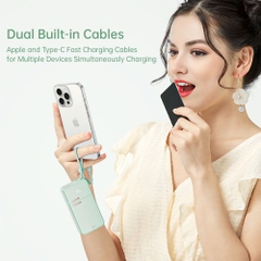 Pin sạc dự phòng Y18 Rockspace sạc nhanh 20000mAh tích hợp cáp sạc lightning bảo hành 12 tháng