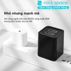 Bộ Sạc nhanh 20W Rockspace T18 hàng chính hãng bảo hành 12 tháng 1 đổi 1
