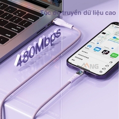 Dây cáp sạc nhanh 3 trong 1 Rockspace G20 dây dù chống rối sạc cùng lúc 3 thiết bị BH 12 tháng