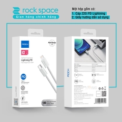 Dây cáp sạc nhanh iphone Rockspace Z20 PD 20W  sạc nhanh hỗ trợ truyền dữ liệu bảo hành 1 năm
