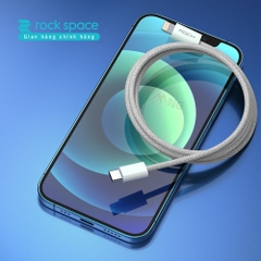 Dây cáp sạc nhanh iphone Rockspace Z20 PD 20W  sạc nhanh hỗ trợ truyền dữ liệu bảo hành 1 năm