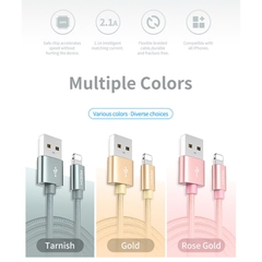 Dây Cáp Sạc Iphone RockSpace metal sạc nhanh ổn định không nóng máy hàng chính hãng BH 12 tháng