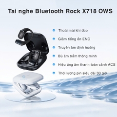 Tai nghe bluetooth không dây kẹp vành tai Rockspace X718 Bluetooth Earphones bảo hành 12 tháng