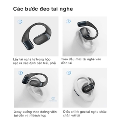 Tai nghe bluetooth không dây kẹp vành tai Rockspace X718 Bluetooth Earphones bảo hành 12 tháng