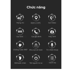 Đồng hồ thông minh định vị trẻ em Manigo MF56 Lắp sim nghe gọi độc lập call video chống nước