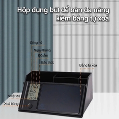 Hộp đựng bút cao cấp Manigo P01001 kèm bảng vẽ tự xóa đồng hồ xem giờ tiện dụng cho bé yêu học tập