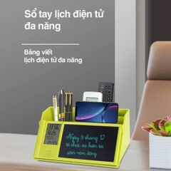 Hộp đựng bút cao cấp Manigo P01001 kèm bảng vẽ tự xóa đồng hồ xem giờ tiện dụng cho bé yêu học tập