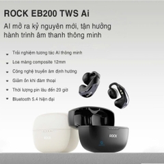 Tai nghe AI bluetooth không dây kẹp tai ROCKSPACE EB200 TWS Smart Earphones hàng chính hãng có BH