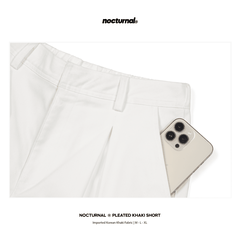 Pleated Khaki Shorts