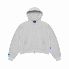 Double Zipper Boxy Hoodie