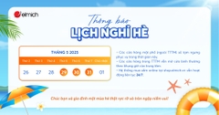 Thông báo lịch nghỉ hè