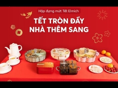 Tết tròn đầy - Nhà thêm sang cùng Bộ hộp mứt Tết Elmich