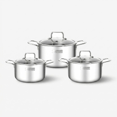 Bộ nồi Inox 3 lớp đáy liền Elmich Trimax classic 2106OL size 18,20,24cm