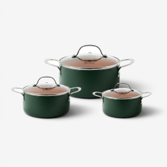 Bộ nồi chống dính ceramic Elmich Daily Harmony EL5247PT01-16, 20, 24cm