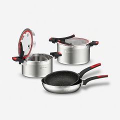 Bộ nồi Inox liền khối Elmich Milano EL-8092 size 20, 22, chảo 20, 26cm