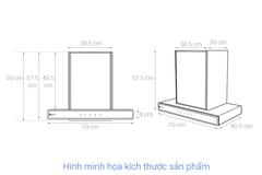 Máy hút mùi áp tường Hawonkoo HRH-702