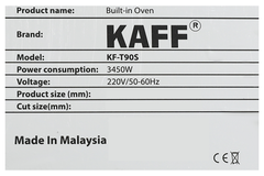 Lò nướng âm KAFF KF-T90S 67 lít