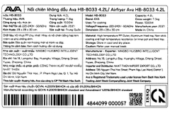 Nồi chiên không dầu AVA 4.2 lít HB-8033
