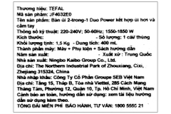 Bàn ủi hơi nước đa năng Tefal 2 trong 1 Duo Power JF4032E0 1850W