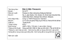 Bàn ủi khô Panasonic NI-327TARA 1000W