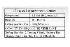 Bếp ga âm Duxton DG-2BGV