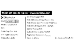 Bếp ga đôi Electrolux ETG7267GKR