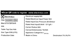Bếp ga đôi Electrolux ETG7287GKR