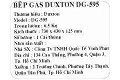 Bếp ga đôi Duxton DG-595