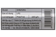 Bếp ga đơn Sunhouse SHB212KG