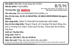 Bếp từ 3 vùng nấu âm Bosch PUJ611BB5E 4600W