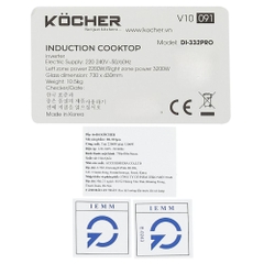 Bếp từ đôi âm Kocher DI-332 Pro 5000W