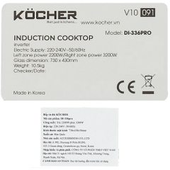 Bếp từ đôi âm Kocher DI-336 Pro 5000W