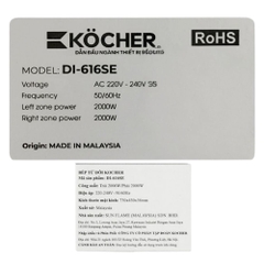 Bếp từ đôi âm Kocher DI-616SE 4000W