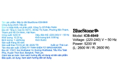 Bếp từ đôi âm BlueStone ICB-6949 5200W