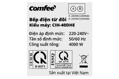 Bếp từ đôi âm Comfee CIH-40DHE 4000W