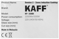 Bếp từ đôi âm KAFF KF-330DI 3700W