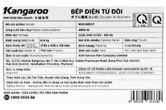 Bếp từ đôi âm Kangaroo KGIC48D1T 4800W