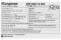 Bếp từ đôi âm Kangaroo KGIC50D1C 5000W