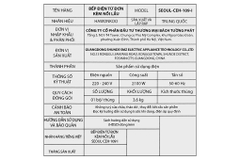 Bếp từ đơn Hawonkoo SEOUL-CEH-109-I 2100W