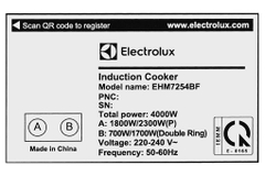 Bếp từ hồng ngoại âm Electrolux ​EHM7254BF 4000W