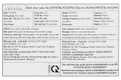 Bình đun siêu tốc Crystal 1.7 lít K512PN