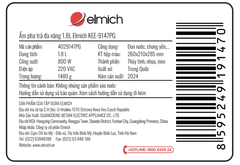 Bình đun siêu tốc Elmich 1.8 lít KEE-9147PG