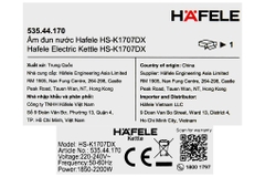 Bình đun siêu tốc Hafele 1.7 lít HS-K1707DX