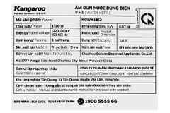 Bình đun siêu tốc Kangaroo 1.8 lít KGWK18I2