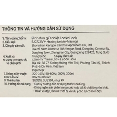 Bình đun siêu tốc Lock&Lock 0.3 lít EJC723IVY